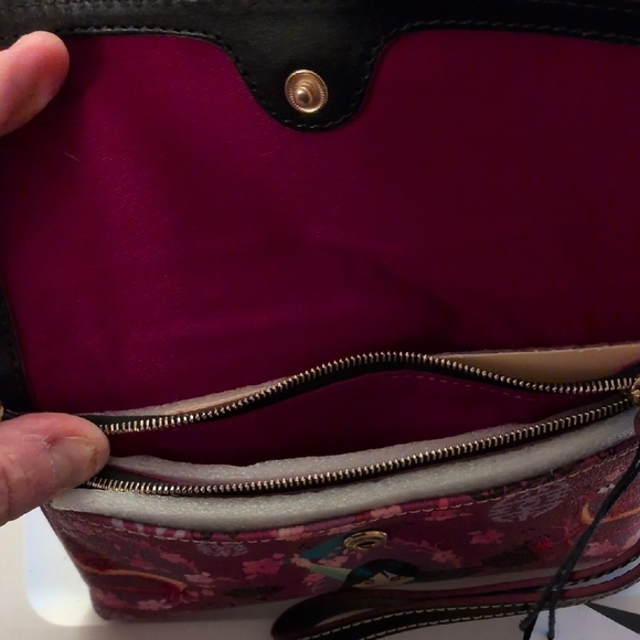 Dooney & Bourke Pink and Green Mulan Clutch - Picture 8 of 12